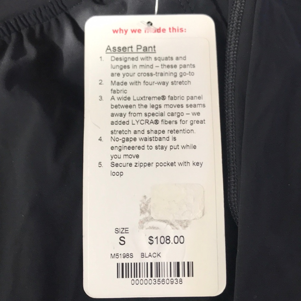 Lululemon Assert Pant Sz S - Picture 2 of 6